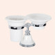 Держатель настольный с мыльницей и стаканом Tiffany World Harmony 141 керамика белый/хром TWHA141bi/cr