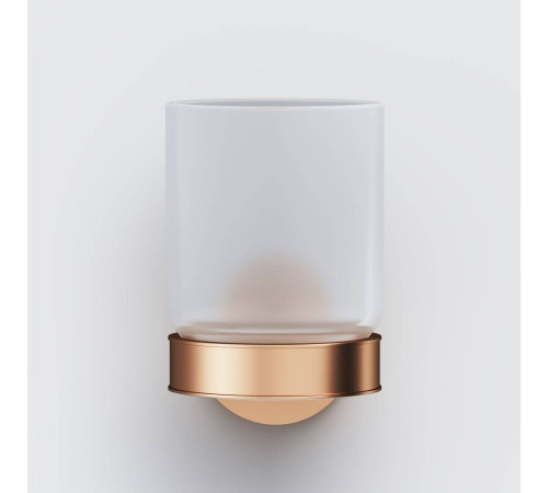 Стакан стеклянный с настенным держателем AM.PM X-Joy розовое золото A85A34344