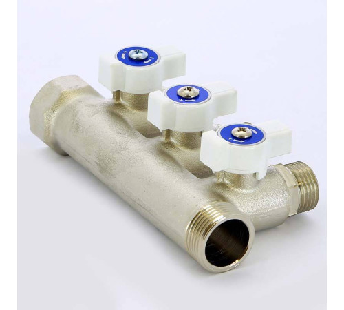 Коллектор с шаровыми кранами Uni-Fitt 3/4х1/2 3 выхода 40 мм 420N3230