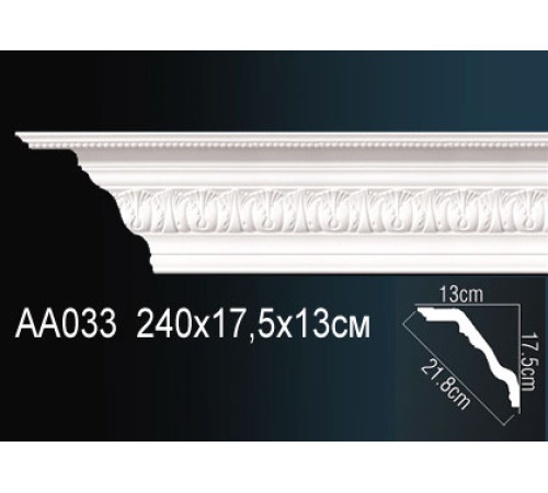 Карниз потолочный Perfect AA033 полиуретановый с рисунком AA033
