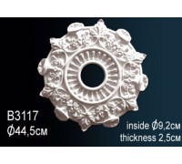 Розетка потолочная под люстру Perfect B3117 полиуретановая с орнаментом 486 мм B3117