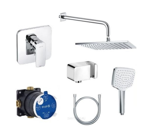 Душевой комплект 7 в 1 Kludi PureStyle 250х250/135х135 мм 406300575