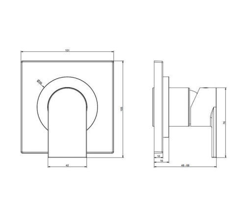 Смеситель для душа Gessi Emporio Via Manzoni встраиваемый на 1 выход хром 38722#031