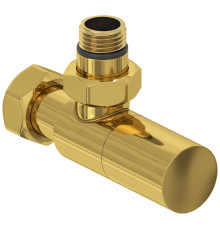 Вентиль регулировки температуры угловой Сунержа Цилиндр G 1/2 HP - G 3/4 НГ золото глянец 03-1400-1234