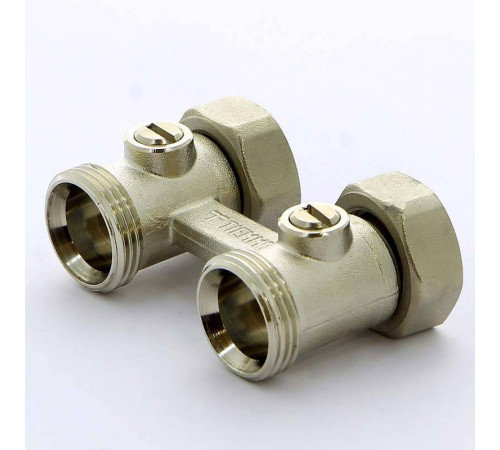 Узел радиаторный прямой Tiemme 3/4 x 3/4 x 18 со встроенными кранами 3390001