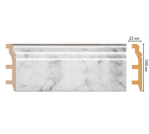 Плинтус напольный DECOMASTER D232 100 х 22 х 2400 мм D232-79 ДМ