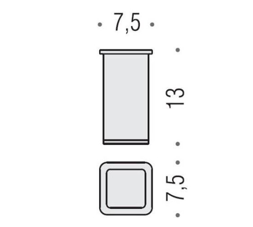 Стакан настольный Colombo Design Lulu PVD золото матовое стекло B6241.HPS-VAN