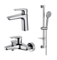 Набор смесителей AQUATEK БЕТТА Set 3 в 1 (AQ1110CR+AQ1140CR+AQ2013CR) хром AQ1130CR