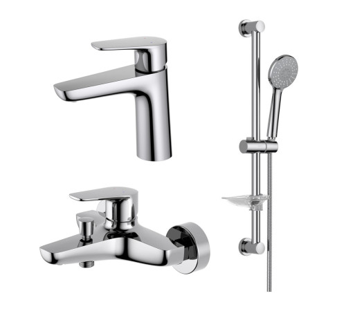 Набор смесителей AQUATEK БЕТТА Set 3 в 1 (AQ1110CR+AQ1140CR+AQ2013CR) хром AQ1130CR