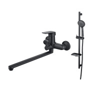 Набор смесителей 2 в 1 Aquanet Vega (AQ1042MB+AQ2011MB) матовый черный AQ1033MB