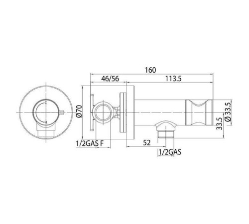 Гигиенический душ Bossini Paloma Flat со смесителем и шлангом 125 см хром E37011B.030