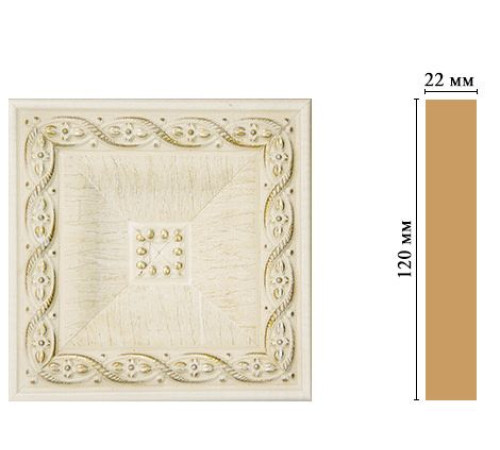 Вставка декоративная DECOMASTER D208 120х120х22 мм D208-6