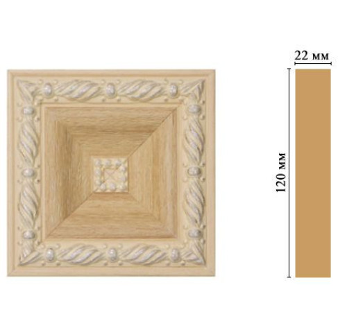 Вставка декоративная Decomaster D208-11 120x120x22 мм D208-11