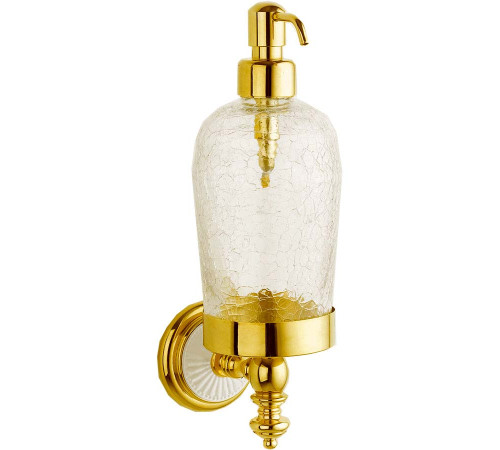 Дозатор для жидкого мыла Boheme Palazzo подвесной стеклянная колба золото 10117