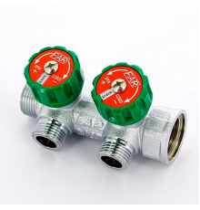 Коллектор регулирующий FAR 1х1/2 на 2 отвода межосевое расстояние 45 мм FK 3821 112TP