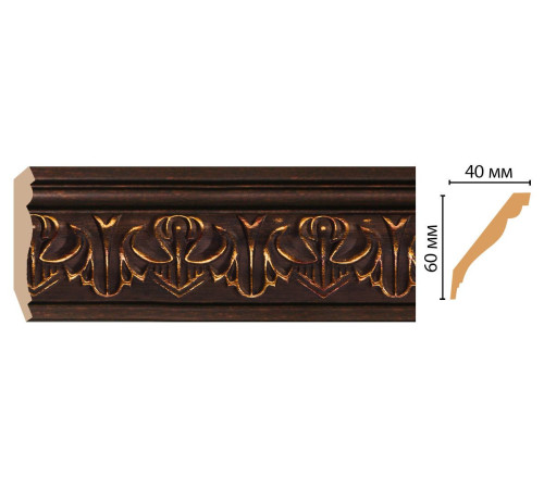 Плинтус потолочный DECOMASTER 155B-966 2M 60х40х2000 мм 155B-966 2M