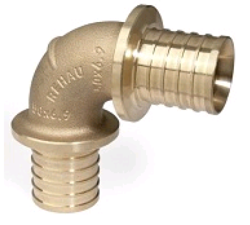 Угольник 90° REHAU RAUTITAN RX+ 40 мм бронза 14570253001