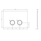 Клавиша смыва Gessi Technical Accessories двойная для инсталляций TECE Black Metal Brushed PVD 54617#707