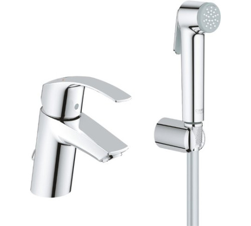 Набор GROHE Eurosmart смеситель для раковины S-Size и гигиенический душ хром 23124002