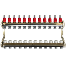 Коллекторный блок из нержавеющей стали Gekon 1x3/4 EK 12 выходов GK 74112