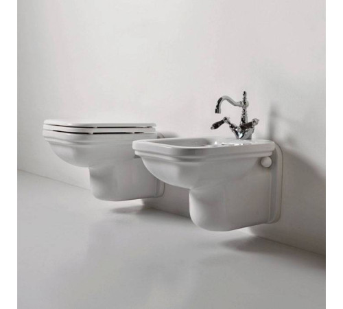 Унитаз подвесной Kerasan Waldorf 55х37 см белый/хром 411501