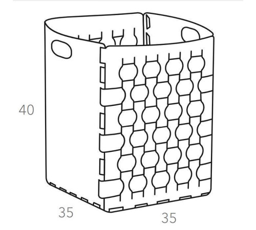 Корзинка ADJ Dubai 35x35x40 см капучино/шоколад 2047.04/06