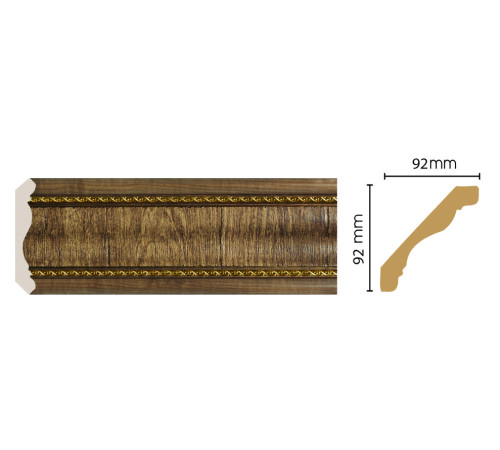 Плинтус потолочный DECOMASTER 171-3 92х92х2400 мм 35901