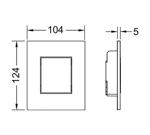 Панель смыва для писсуара TECE TECEnow черный матовый 9242406