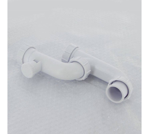 Сифон трубный McAlpine P-образный 1 1/2 х 40 мм с ревизией и клапаном MRB7-ANSV