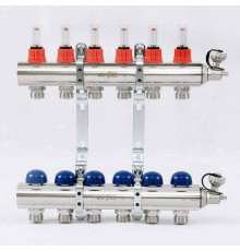 Коллекторная группа Uni-Fitt серия E 1x3/4 EK 6 выходов с расходомерами 440E4306