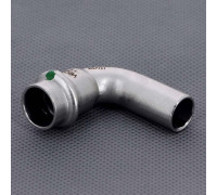 Отвод однораструбный 90° Viega Sanpress Inox пресс нержавеющая сталь 15 мм 435707