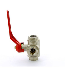 Кран шаровой трехходовой ITAP 128 L-порт рычаг 3/4 ВВ 1280034L