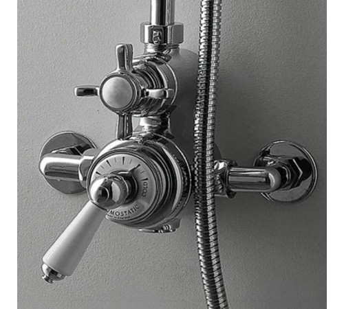 Термостат для душа Devon&Devon Coventry хром белая ручка MARM74CR