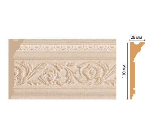 Плинтус потолочный DECOMASTER D225-18D ДМ 110х29х2400 мм D225-18D ДМ