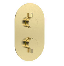 Термостат встраиваемый AQUAMET Siena на 3 потр. с внутр. частью золото шлиф. AQM8806BG