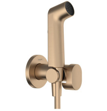 Комплект гигиенического душа hansgrohe Bidette со шлангом и держателем шлифованная бронза 29232140