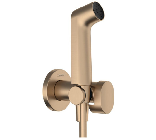Комплект гигиенического душа hansgrohe Bidette со шлангом и держателем шлифованная бронза 29232140