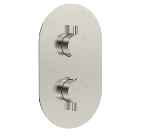 Термостат встраиваемый AQUAMET Siena на 3 потр. с внутр. частью никель шлиф. AQM8806BN