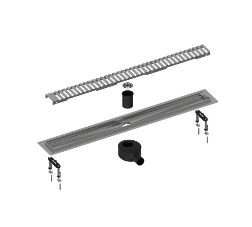 Душевой лоток Timo Drain System 900 мм с решеткой Lines сатин DS230109/01