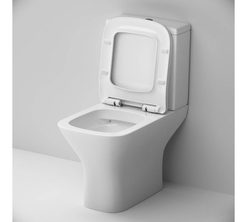 Унитаз-компакт AM.PM Gem безободковый с сиденьем микролифт C908601SC