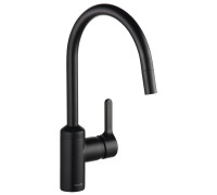 Смеситель для кухни Kludi Bingo Star 220 мм выдвижной излив черный матовый 428513978