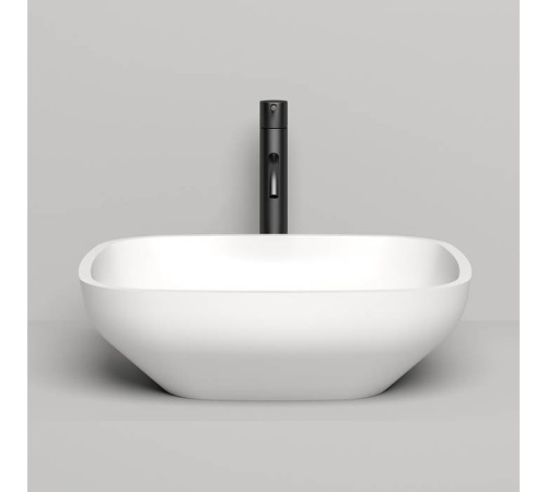 Раковина накладная Salini Gloria 49.5х44.5х15 см S-Stone белая матовая 1102208M