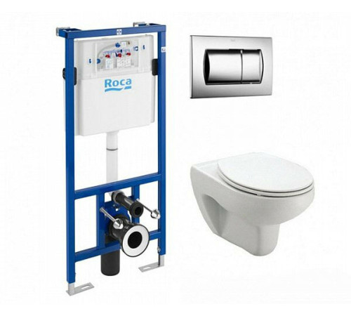 Комплект инсталляция с подвесным унитазом Roca Victoria сиденье и кнопка 893100000