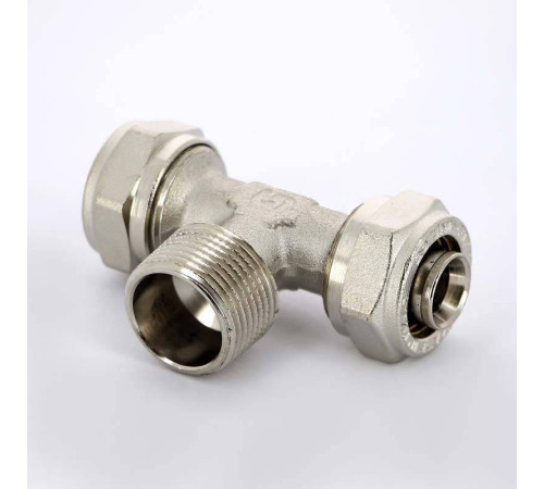 Тройник обжимной Uni-Fitt никелированный 20x1/2x20 наружная резьба 668N7270