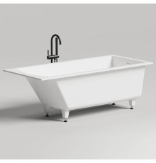 Ванна встраиваемая Salini Cascata KIT 170х75х60 см с сифоном и ножками S-Sense белый глянцевый 104313G