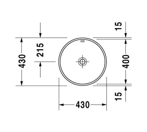 Раковина встраиваемая снизу Duravit Architec 40 см с переливом 0468400000