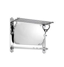 Полочка для полотенец с откидным зеркалом Devon&Devon Amelie хром HBRACKCR