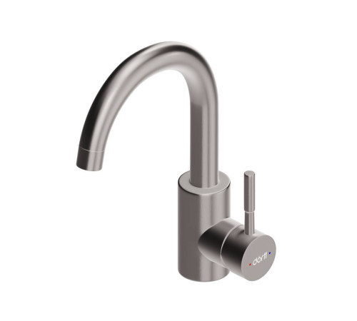 Смеситель для раковины Dorff Logic поворотный излив нержавеющая сталь D3002101SS