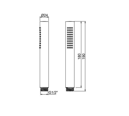 Ручной душ Almar Easybrass черный матовый E082091.MB