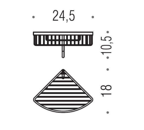 Полочка угловая Colombo Design Angolari хром B9616.CR
